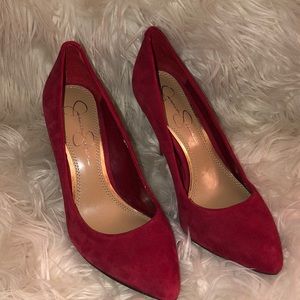 Jessica Simpson Red Suede Pumps